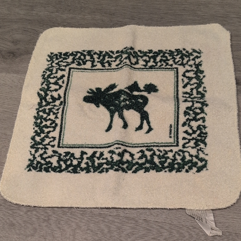 Green Patterned Wash Cloth